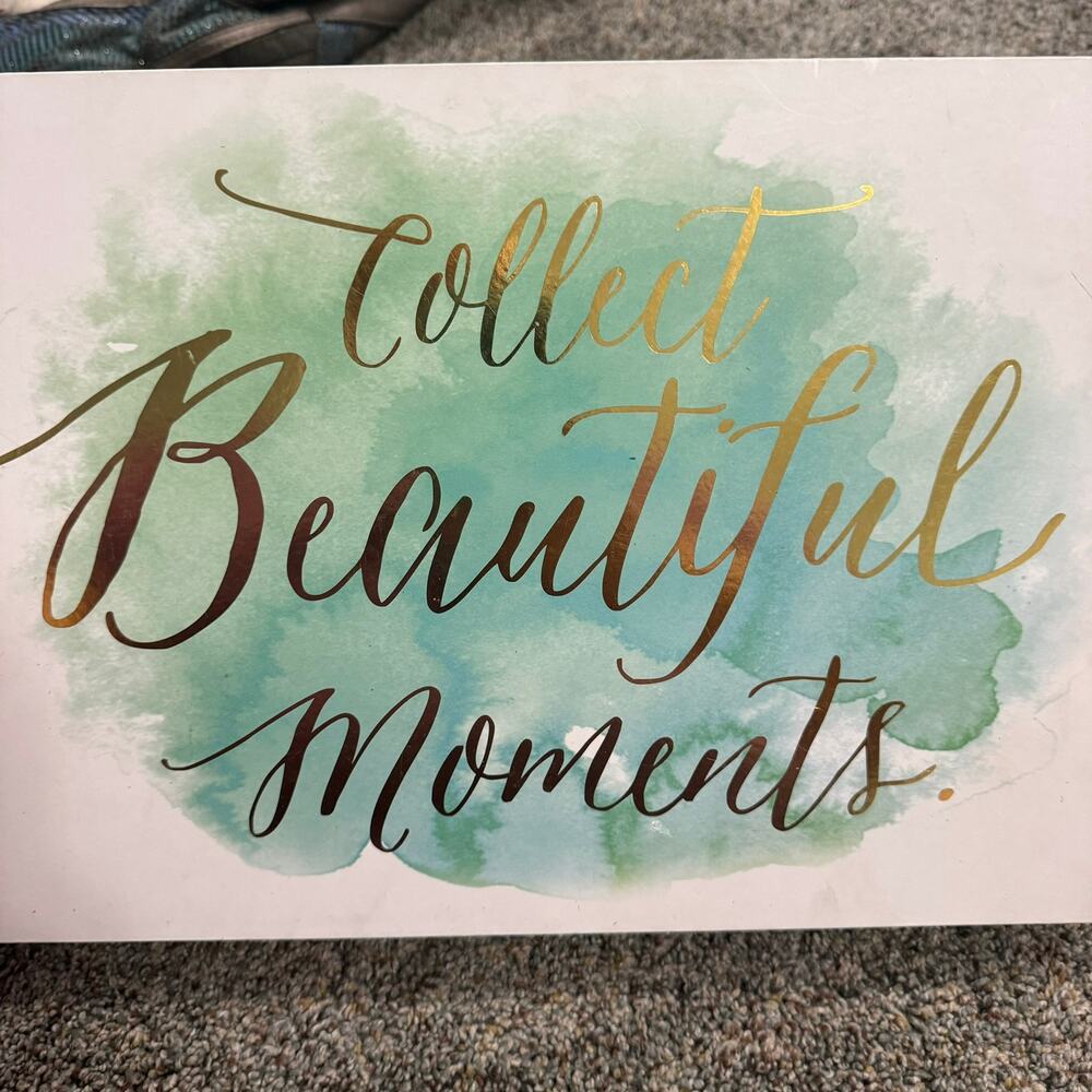 Sheffield Home Sign "Collect Beautiful Moments" Wall Art Desktop Shelf - Picture 2 of 11